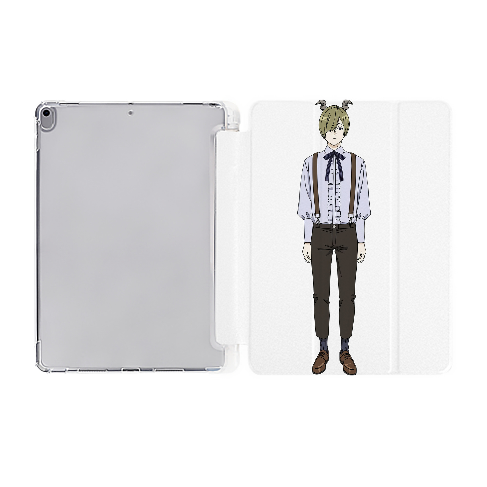 （画像用） 葬送のフリーレン Frieren IPad ケース ペン収納付き 三つ折りスタンド PUレザー×シリコン 対応機種9.5/10.5/10.9インチ